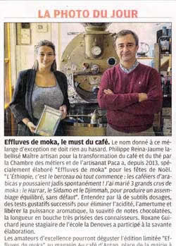 Article de presse Les Cafs d'Antan La Provence 9 Dcembre 2021