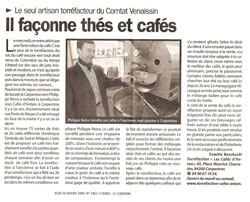Article de presse Les Cafs d'Antan Le Comtadin 29 Janvier 2009