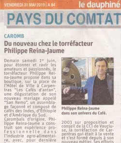 Article de presse Les Cafs d'Antan Le Dauphin 31 Mai 2019